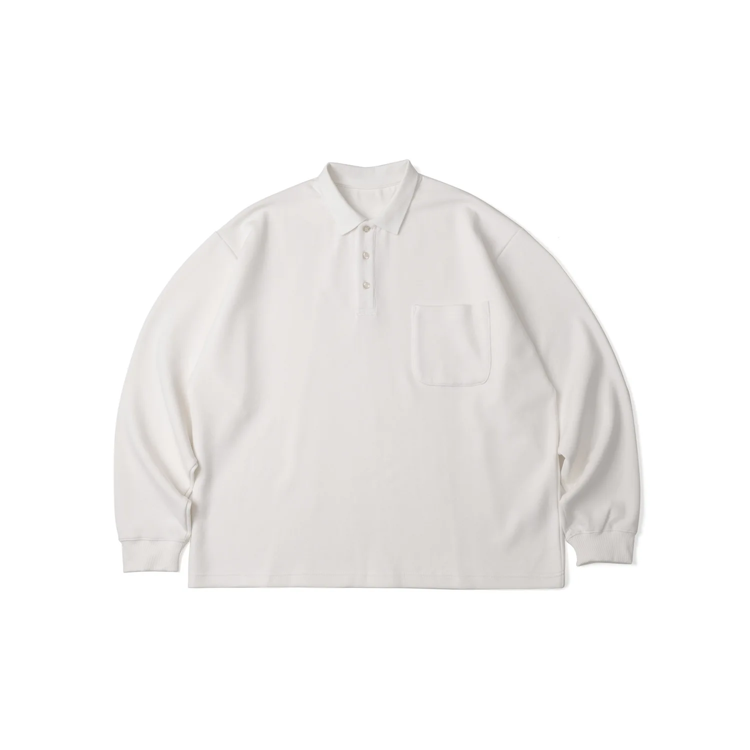 Spring New Men's Long-sleeved POLO Collar Middle-aged and Old Large Loose Olid Color Top Collar