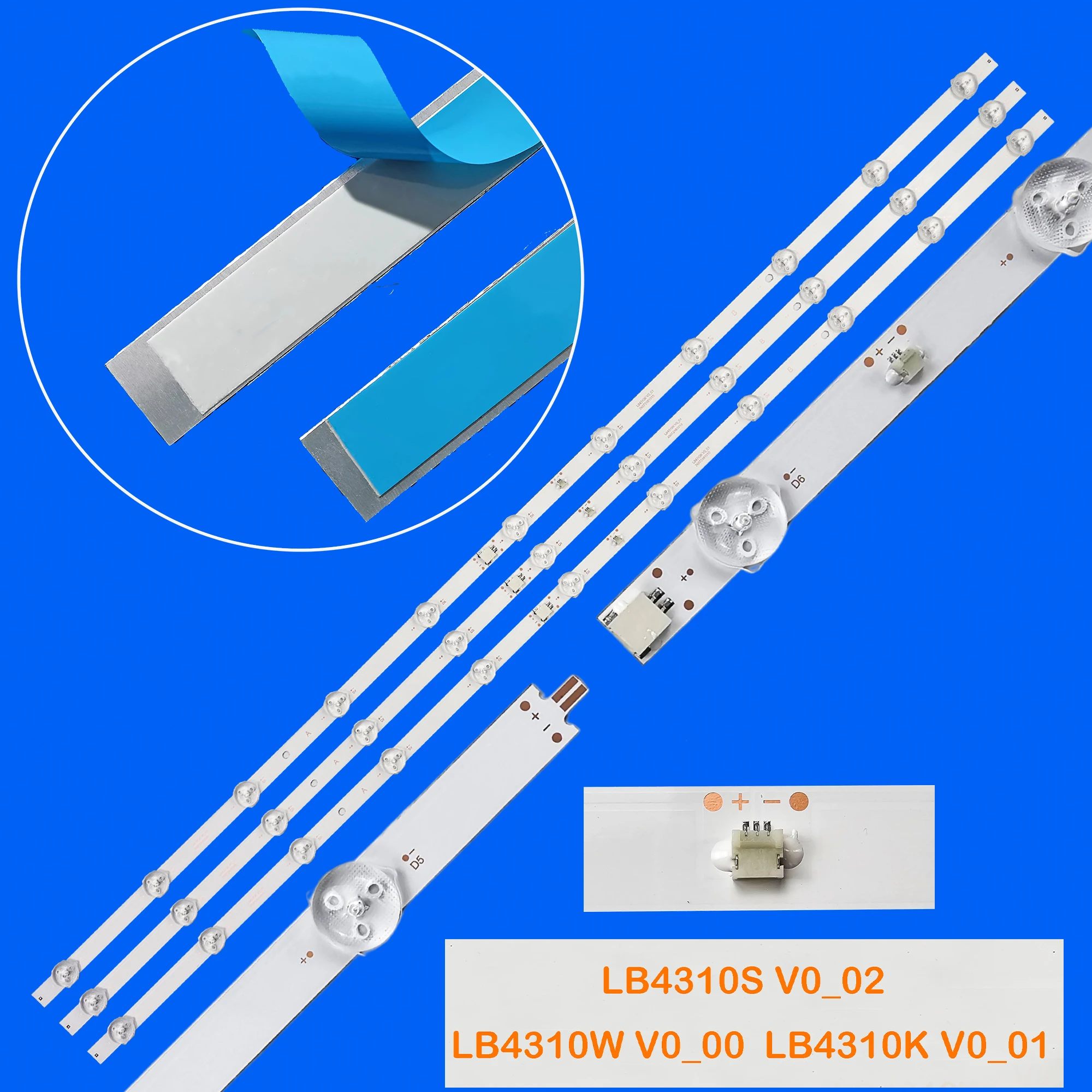 LED Backlight Strip For 43PUS7506/12 43PUS7556/12 43PUS7406/12 43PUS7406/60 43PUS7657/12 43PUS7607/12 43PUS7556/62 43PUS7506/62