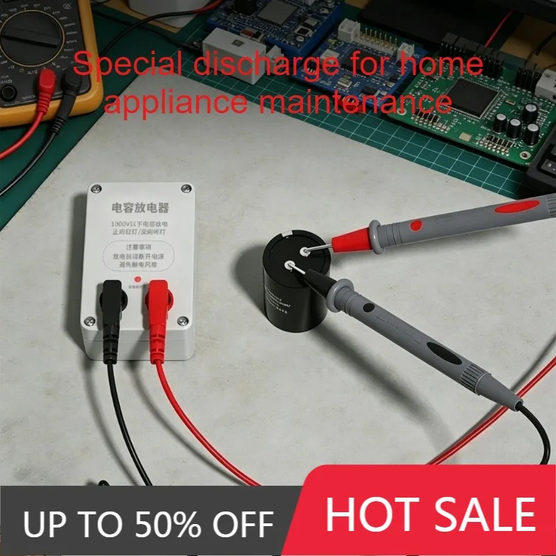 1000V Capacitor Discharge Device LED Light Discharger Pen High Voltage Rapid Discharge Tool Electronic Repair Tool Accessories