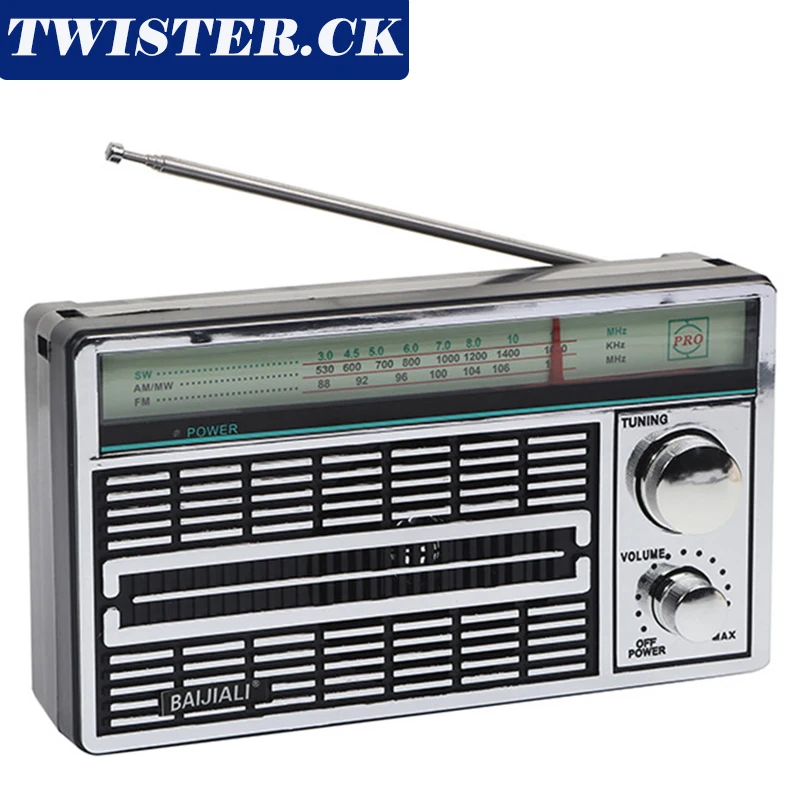 Mini AM FM Radio With Telescopic Antenna Knob Adjustment Radio Speaker Battery Operated Portable Radio Player Radio For Elder