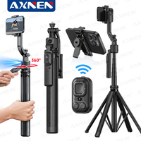 C17 Selfie Stick Tripod for Phone AI 360 Rotation Face Tracking Gimbal Stand Smartphone Camera Monopod Holder 1630mm Quadruped
