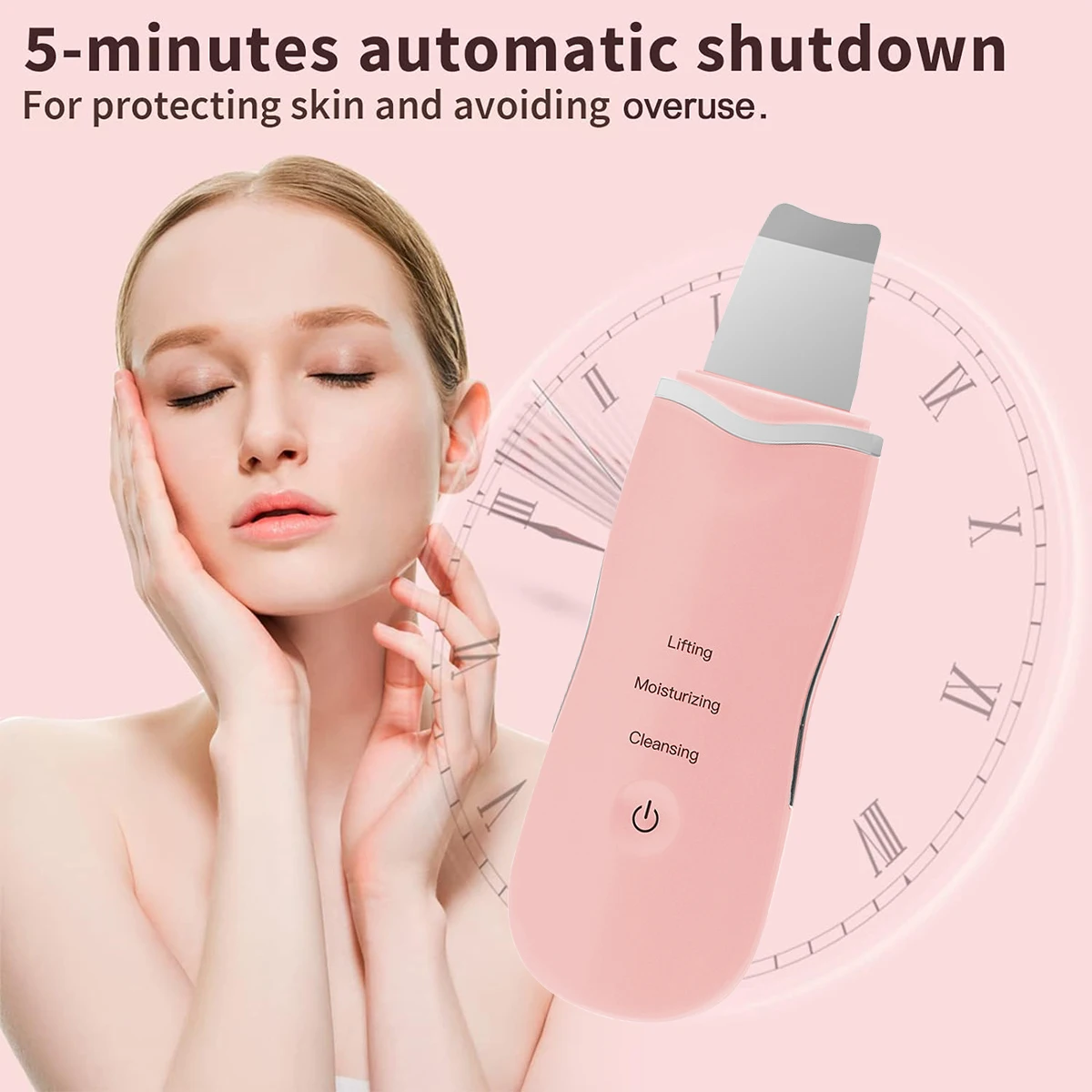 Skin Scrubber Gezichtshuidspatel Gezichtsscrubber Spatel voor diepe reiniging Mee-eterverwijderaar Poriënreiniger met 3-modi