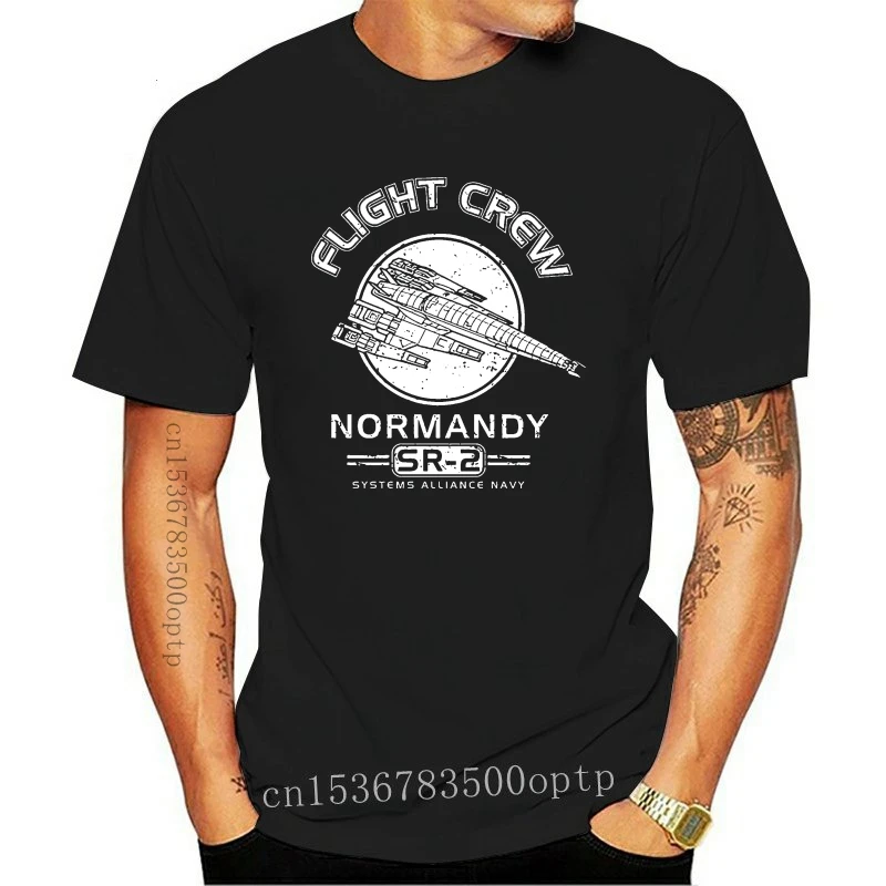 New Normandy Flight Crew Mass Effect Men's T-Shirt  XS Fashion Summer T-Shirt