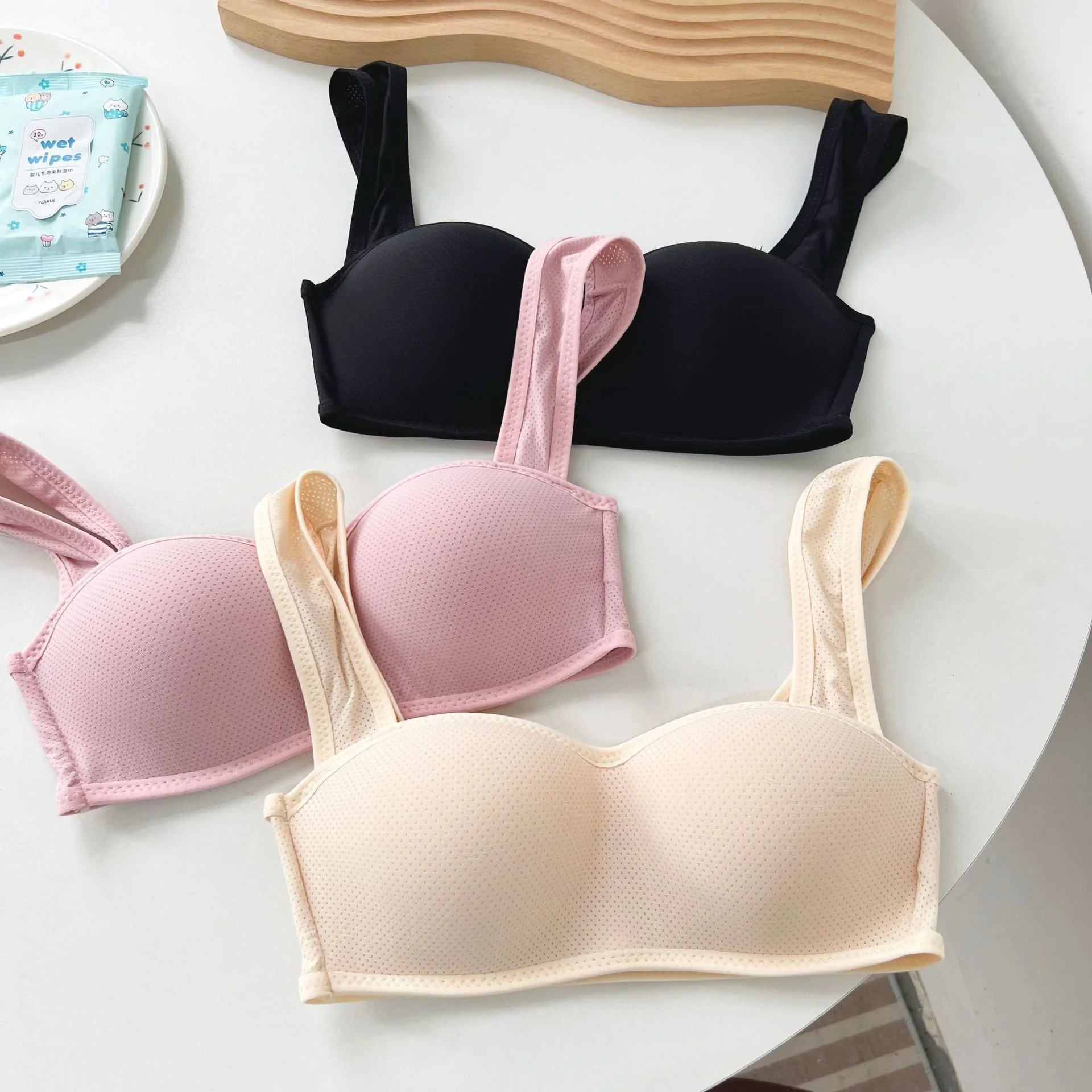 SP&CITY Korean Sports U-shaped Wide Shoulder Women's Bra Beautiful Back Breathable Cotton Thin Bra Comfortable Seamless Brassier