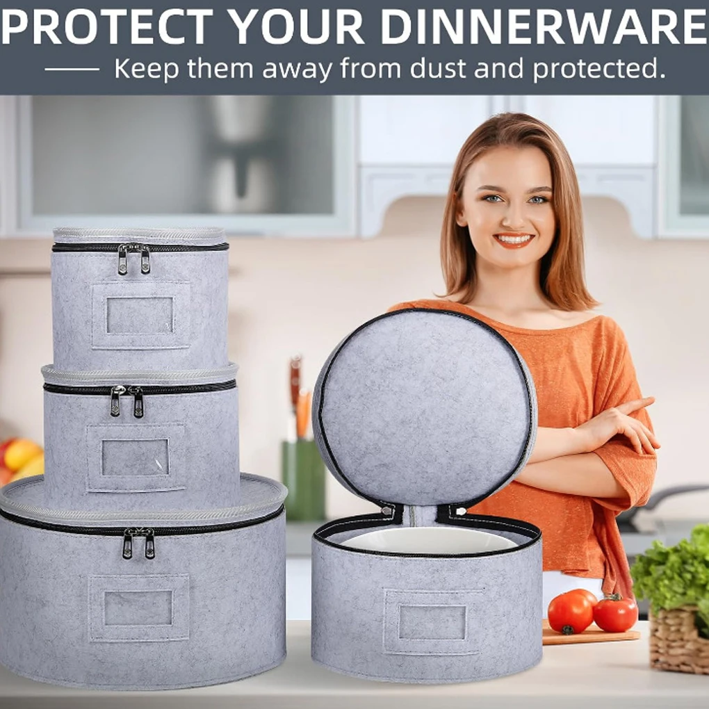 

4PCS/SET Portable Felt Storage Bucket For Camping Tableware Organization Outdoor Camping Storage Containe