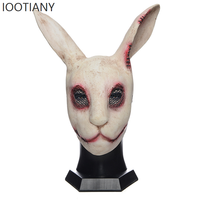 IOOTIANY Bloody Rabbit Latex Mask Role Play Accessories Half Face Mask Anime Halloween Party Props Adult Unisex Horror Mask 2025