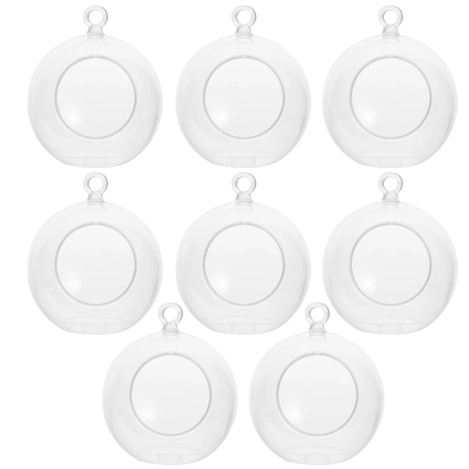 

8pcs Clear Plastic Ornaments Fillable Christmas Decoration DIY Craft Bubbles Hanging Tree Decor Easy Open for Holiday Events
