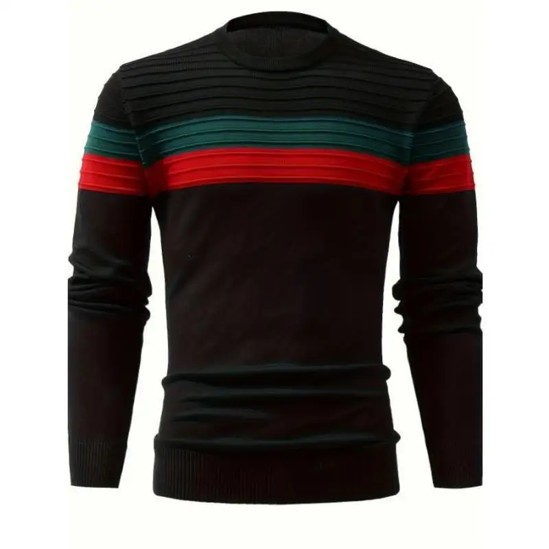 

Men's Knitted Sweater Thiened Coolmax Fiber Ciwalk Collar Nine Sve Brand Emblem Knwear New Arrival