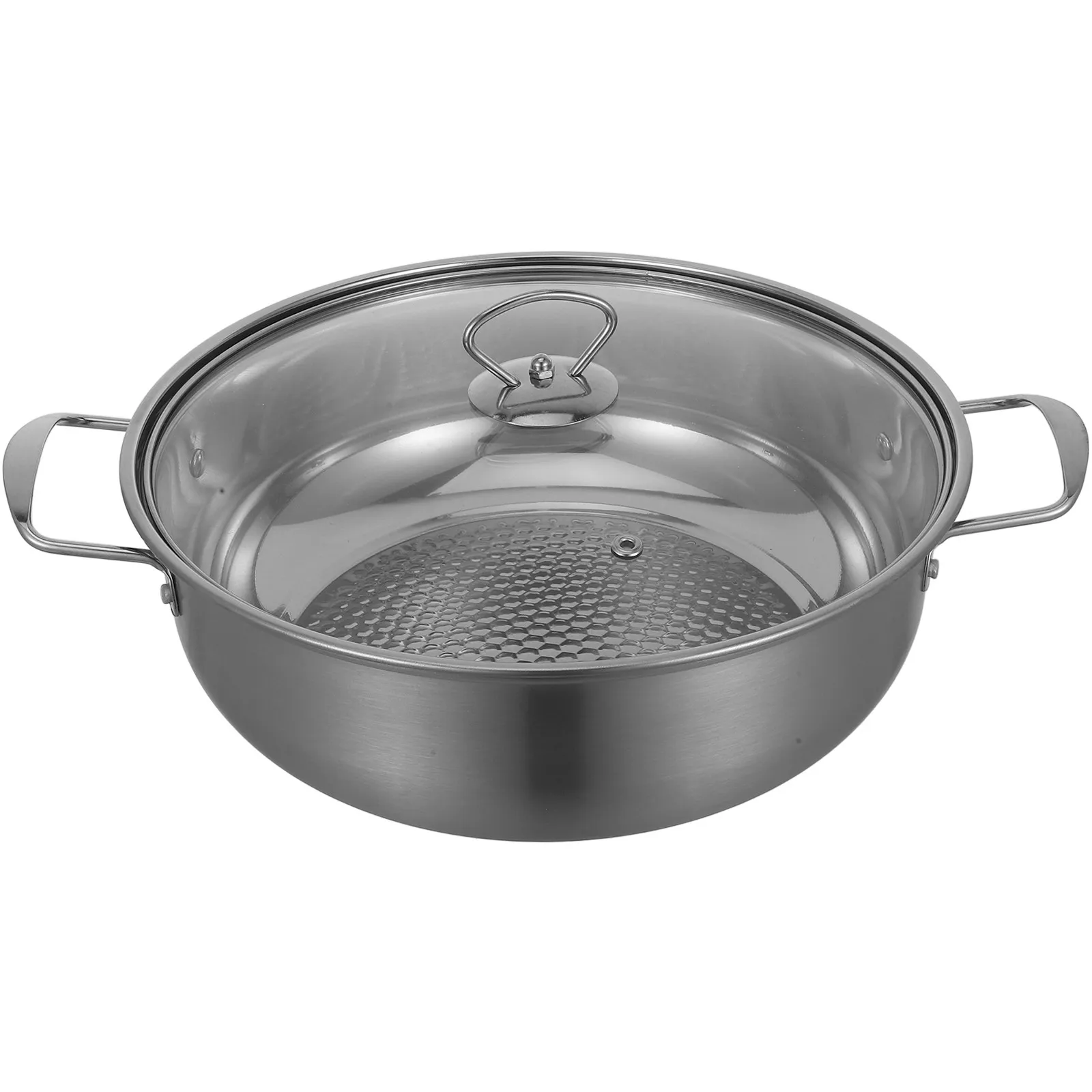 

Утолщенная кастрюля из нержавеющей стали большой емкости, легко моется, полированная внутренняя поверхность, безопасная, с эргономичной ручкой, многофункциональная, для супов и бульонов