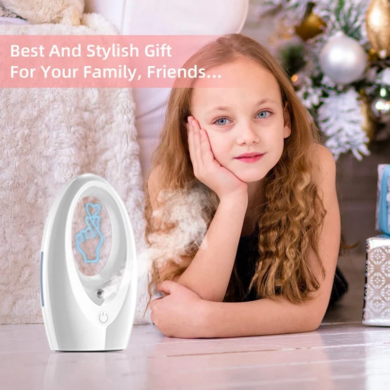 موزع الزيت العطري للمكتب ، مرطب شخصي ، وضعان بخاخ ، وظيفة الإضاءة الليلية ، صغير ،