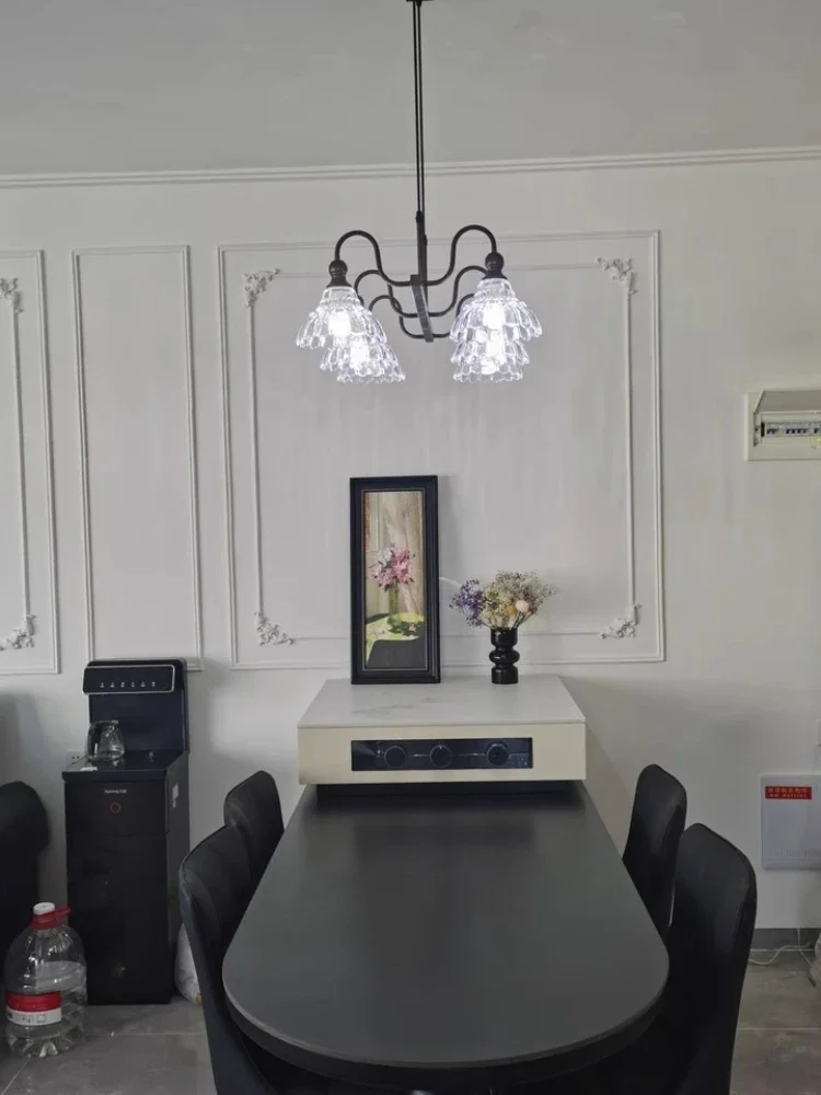 

Французская люстра в средневековом стиле, американская ретро-лампа премиум-класса для гостиной, барной стойки, обеденного стола.