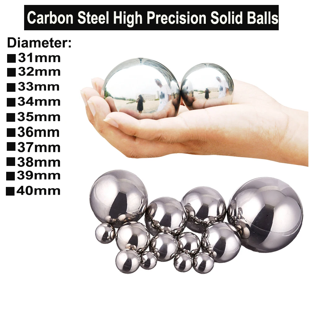 2Pcs-4pcs Carbon Steel Solid Balls 31mm~40mm High Precision Bearing Ball for Palm Exercises Linear Slider Impact Test Balls