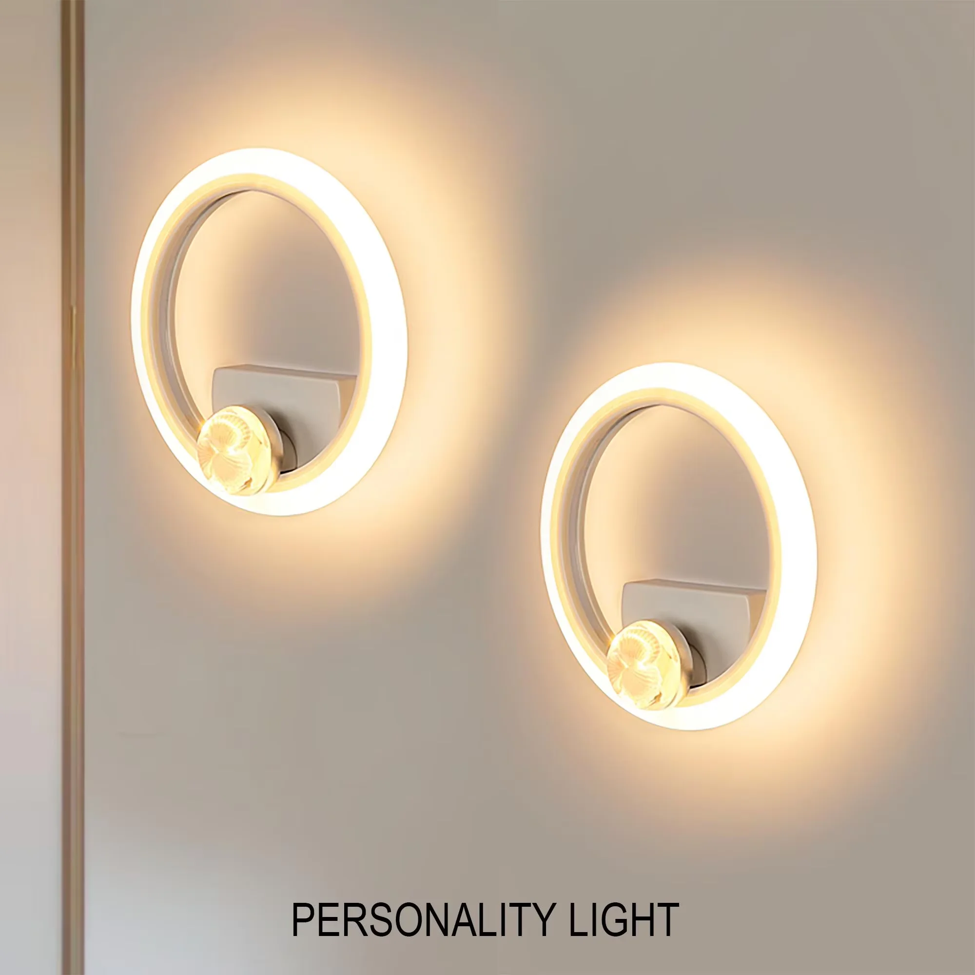 

LED Wall Light Round Bedside Wall Lamps Stairs Hallway Decorate Lusters LivingRoom Lighting Indoor Aluminium Modern Bedroom Lamp