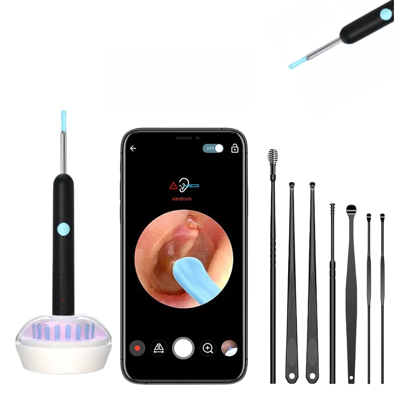 

Ear Cleaner with Camera Wireless 8MP High Precision Earwax Removal Tool Ear Cleaner with Camera LED Light Endoscope with Tools