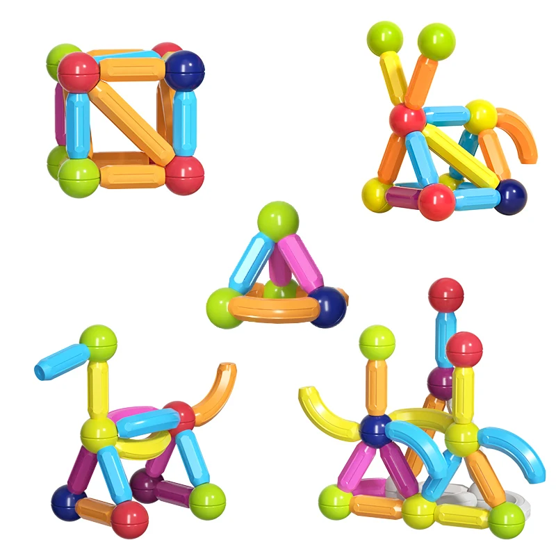 Kinder Magnetische Bau Set Magnetische Kugeln Stick Bausteine Montessori Pädagogisches Spielzeug Für Kinder Jungen Mädchen