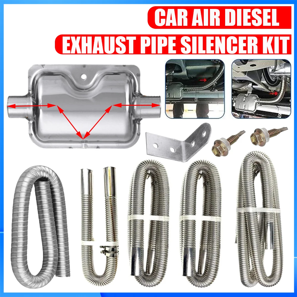 Auto Diesel Standheizung Auspuffrohr 24mm Schalldämpfer für LKW Van - Wählen Sie Größe 60cm/100cm/120cm/200cm/300cm