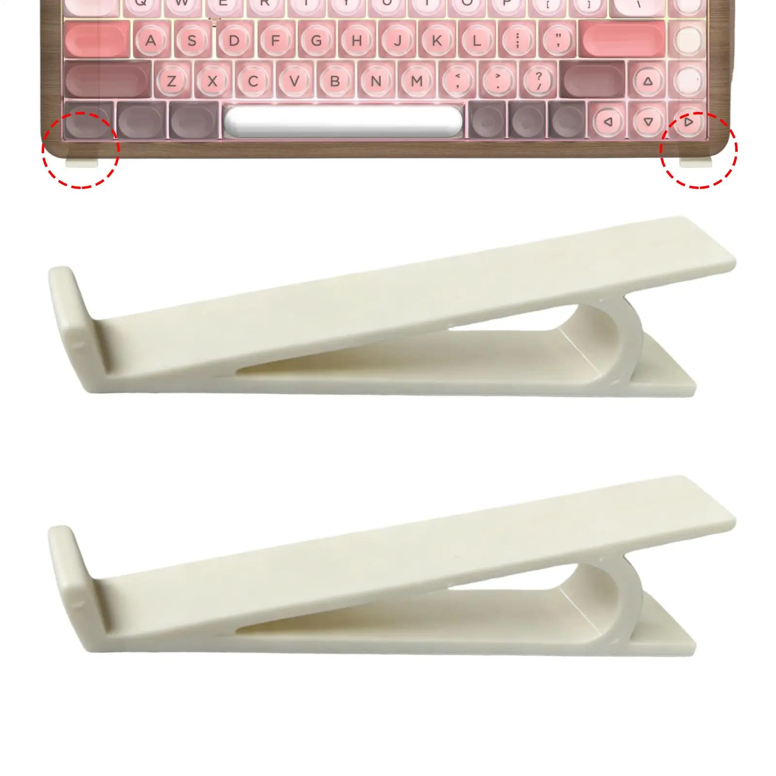 Support universel pour ordinateur, rehausseur de clavier inclinable (2 pièces) pour bureau, idéal pour étudiants, enseignants, femmes et hommes, pour la saisie quotidienne