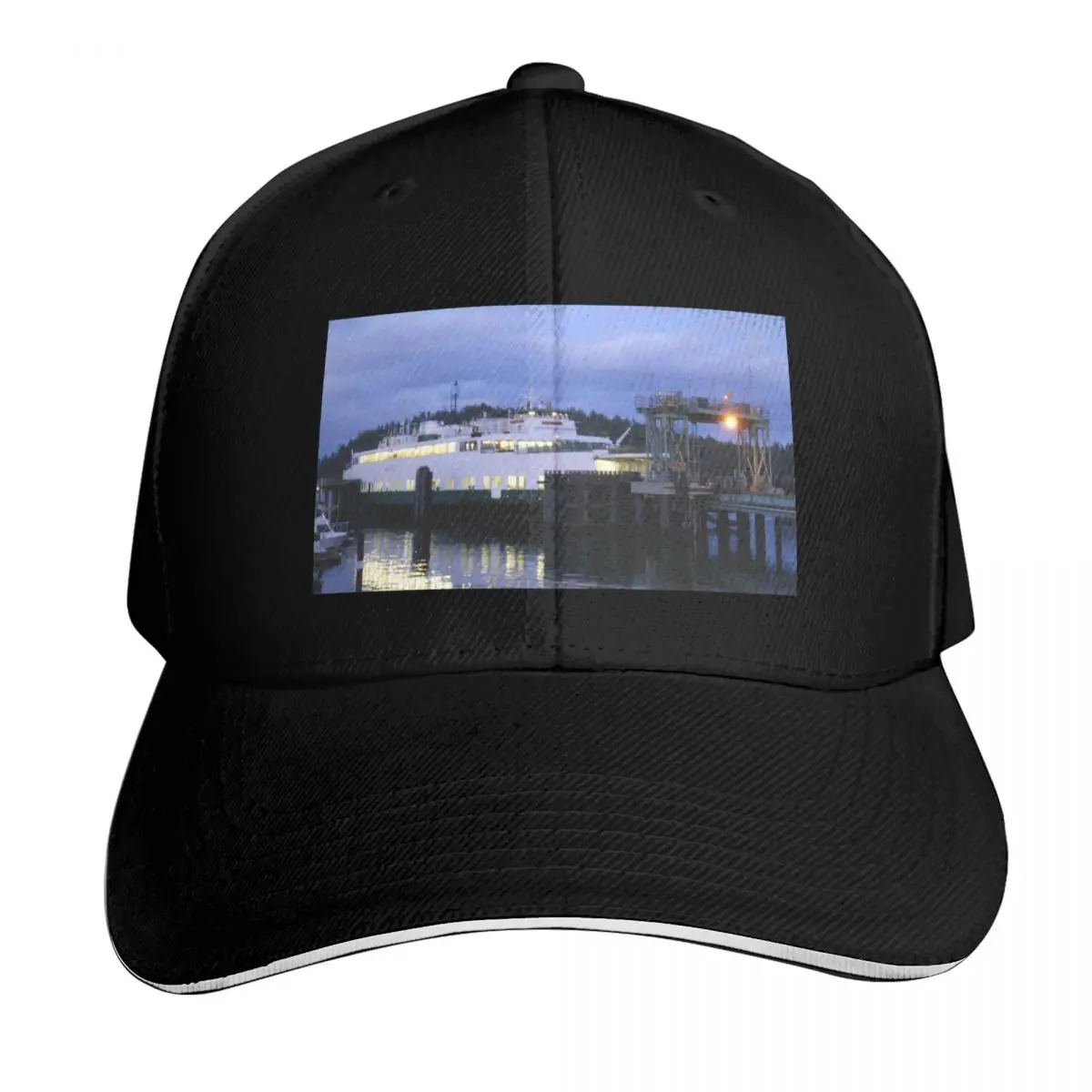 Ferry - Friday Harbor, WA Baseball Cap Vintage Retro Embroidered Lightweight Packable Gift for Him Her