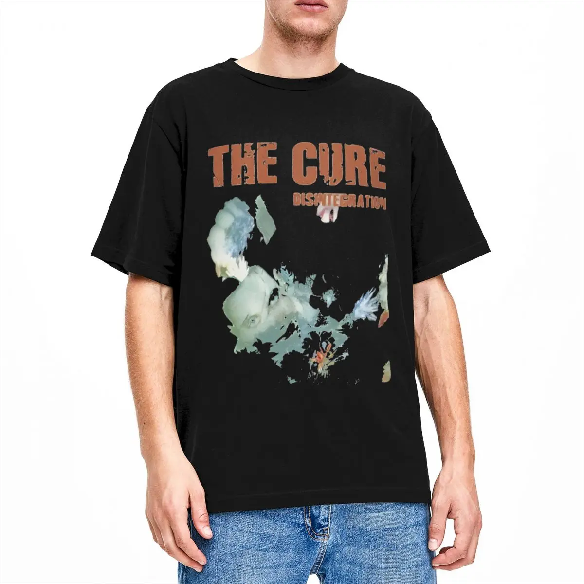 Men Disintegration The Cures T Shirts 100 Cotton Clothing  Funny Short-Sleeved T-Shirt O Neck Harajuku Pattern Tee Shirt