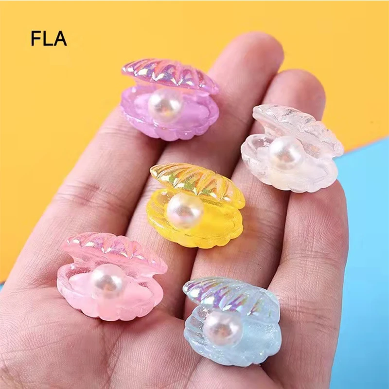 10 Stück Diy Resin Home Decor Kawaii Ocean Charms Serie Shell Pearl DecorCute Phone Case Zubehör – Detail 7