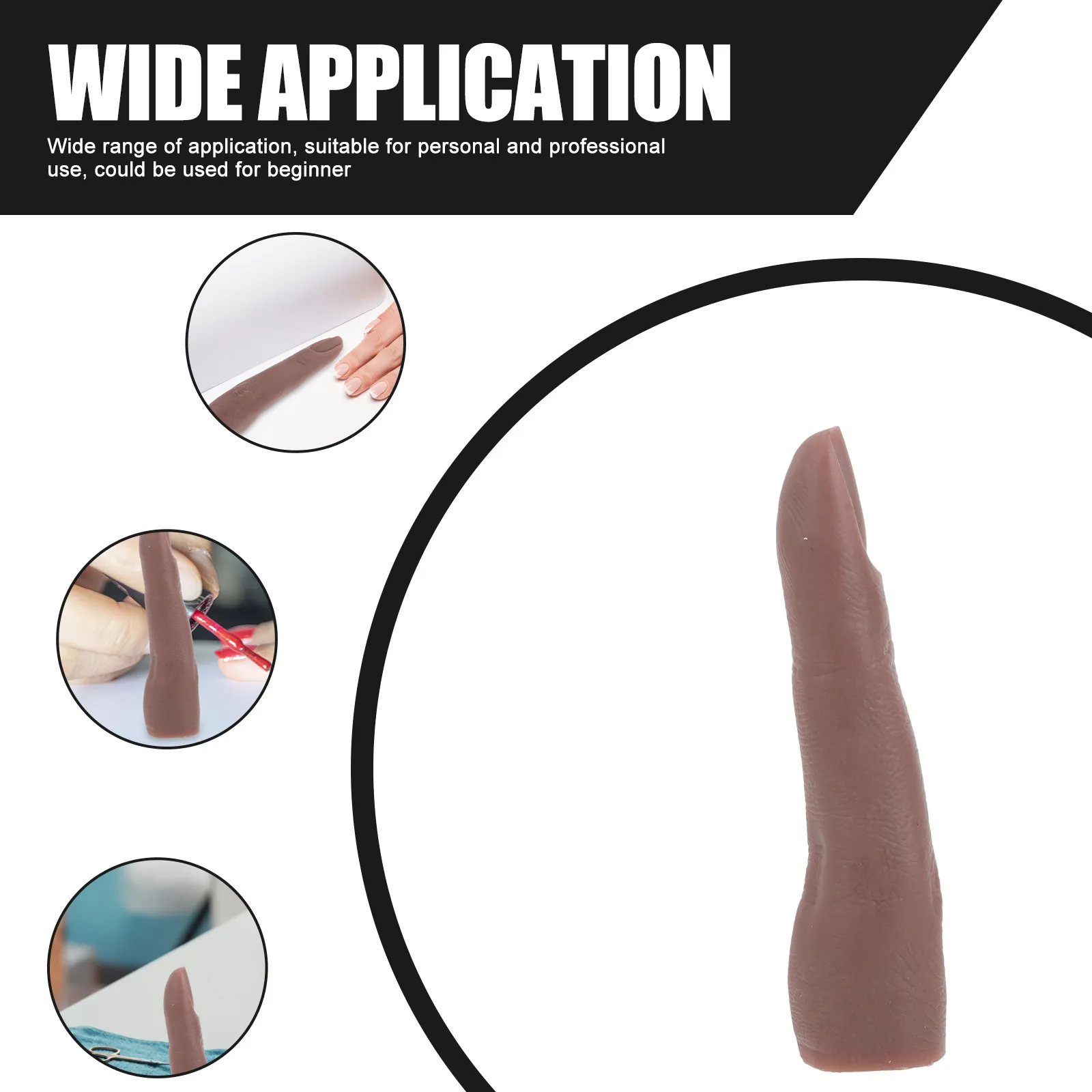 Artificial Nail Practice Fingers Realistic Flexible Pluggable Silicone Reusable Fingernail Bendable Manicure for Acrylic view 6