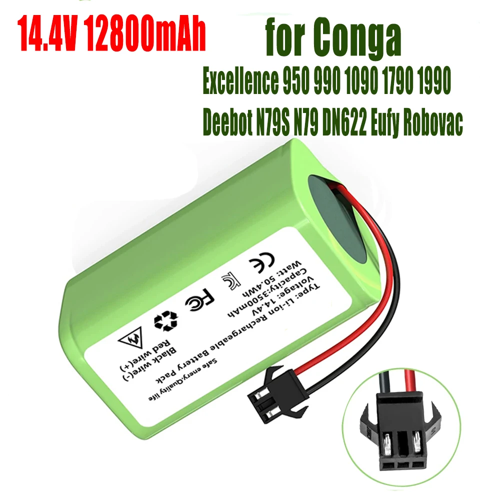 2024 Upgrade Conga 990 1090 Tesvor X500 Ecovacs Deebot N79 N79S DN622 Eufy RoboVac 11 11S RoboVac 30 14.4V 6800mAh