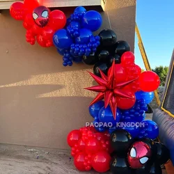 Spiderman Balloon Arch Garland Kit Superhero Air Globos Spiderman Birthday Party Baby Shower Decoration Boys Gift Supplies