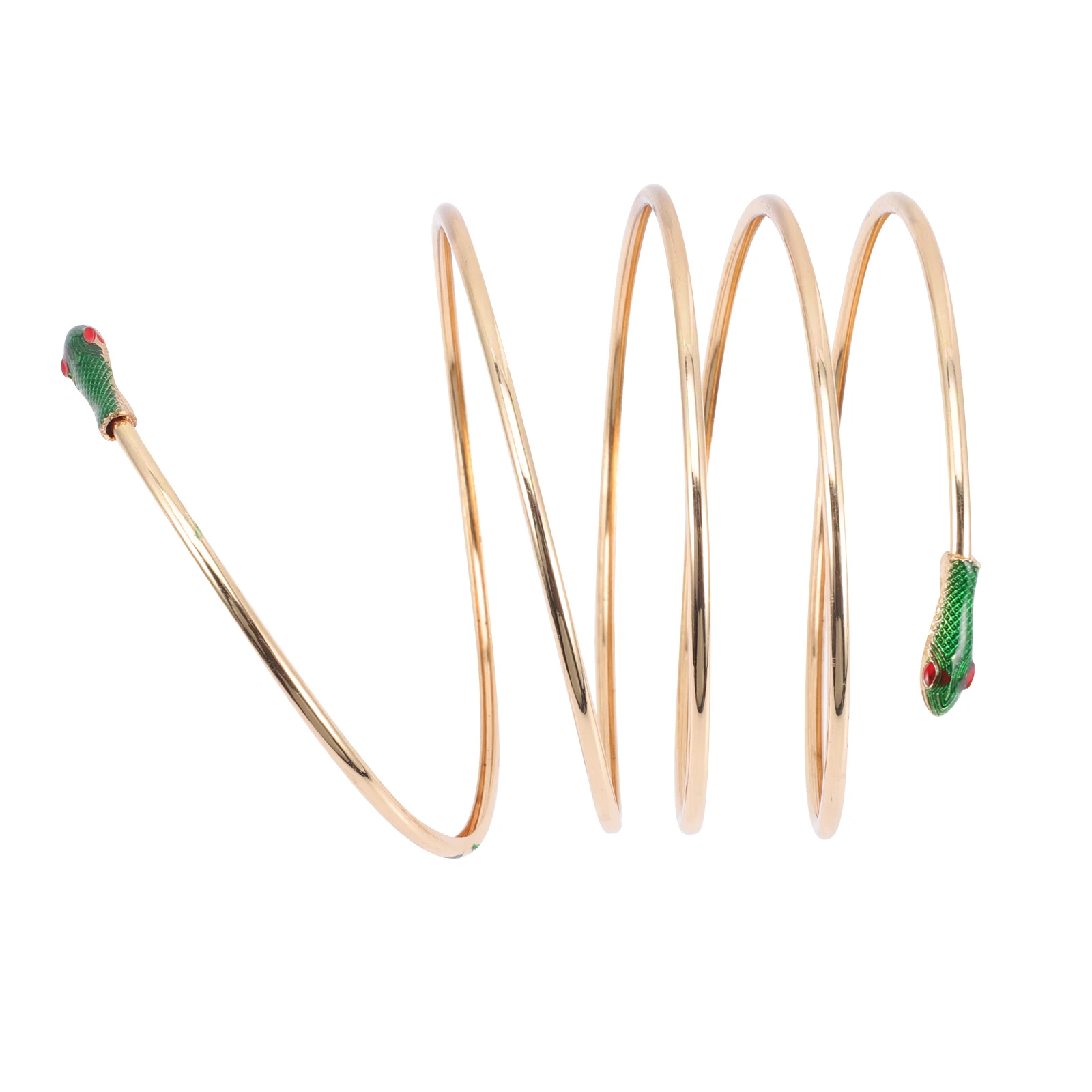 

Spring Snake Adjustable Coil Wrap B Upper Cuff Jewelry Women Arm Cuff Cartoon Durable Alloy Arm Bracelet Jewelry