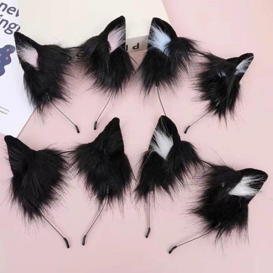 

Dimensional Lolita Headband Girl Cat Ear Hairpin Animal Cosplay Comics Lolita Maid Headband Girls Fur Cat Fox Ear Headband ZY02