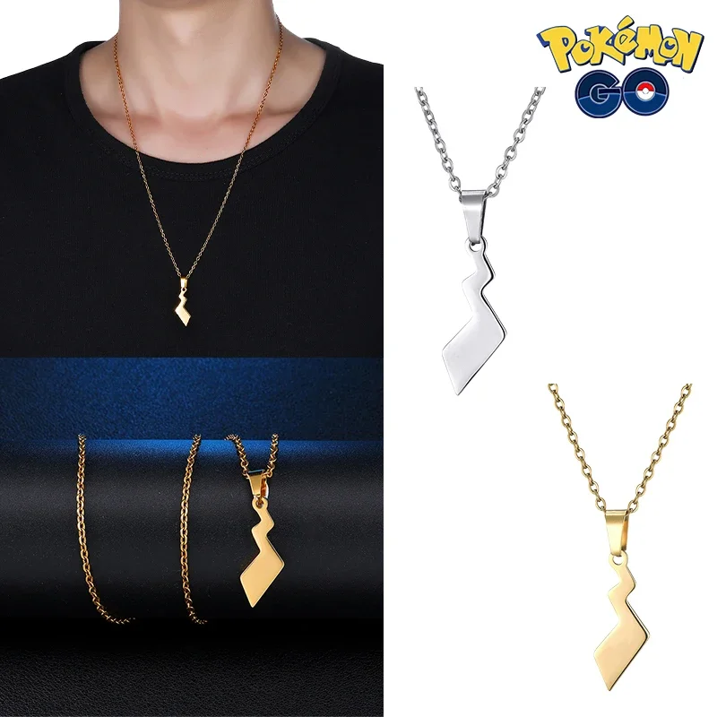 Ожерелье с мультяшным хвостом покемона Пикачу, мужская мода, ожерелье с кулоном из сплава Аниме, Женская милая экшн-фигурка, ювелирные изделия, аксессуары в подарок