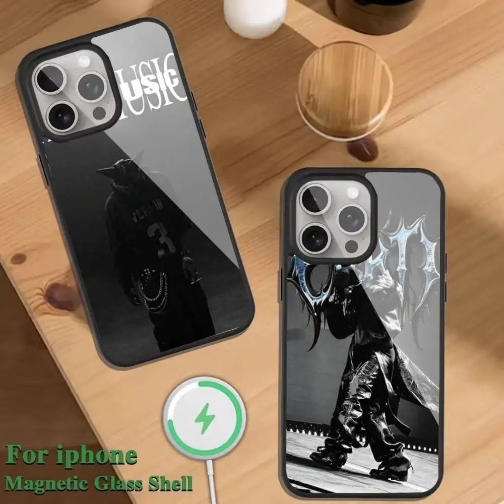 

MUSIC P-Playboi Carti Phone Case For Magnetic Wireless Charge Cover For iphone 16 15 14 13 12 11 Pro Max Plus Coque