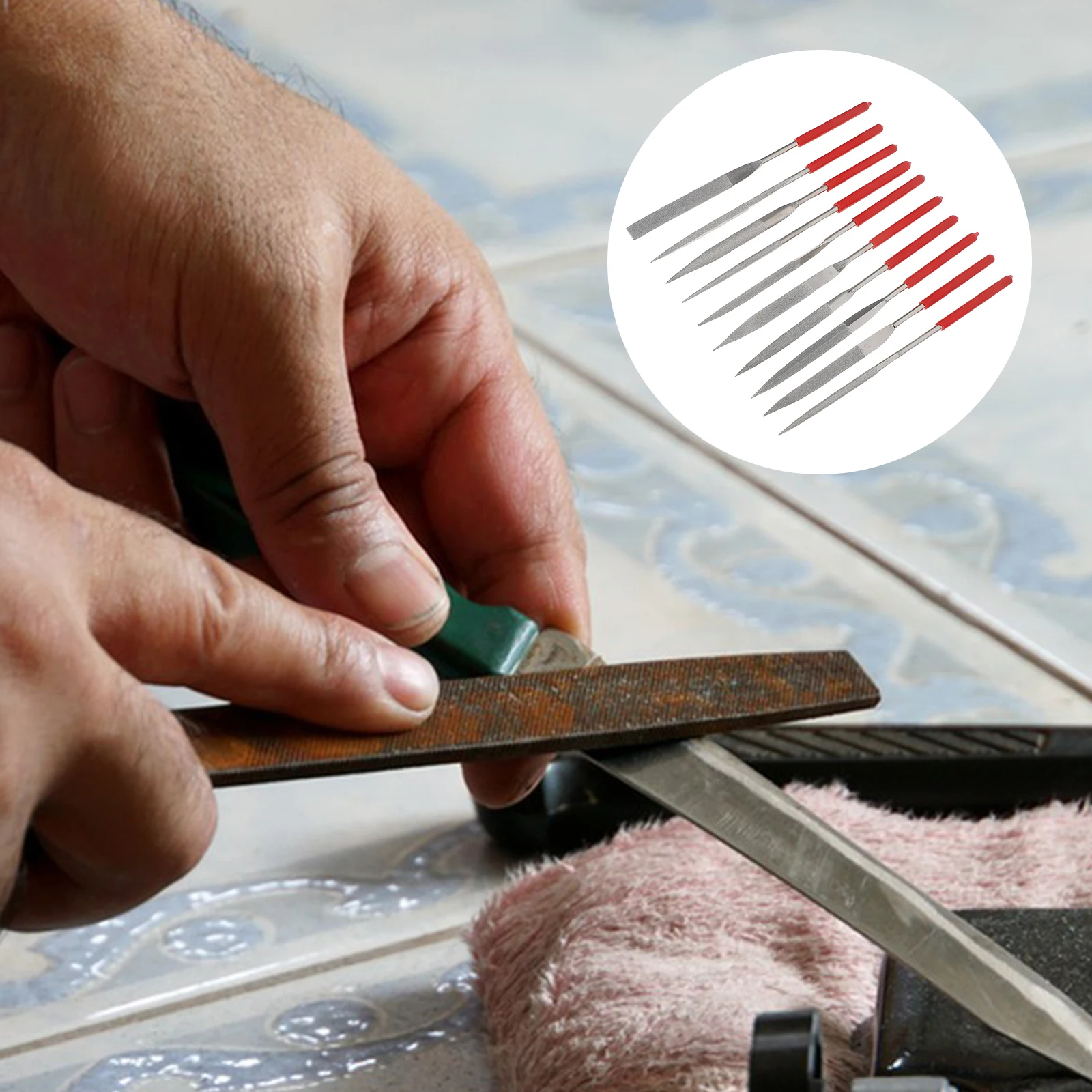 10pcs Precision Metal Files Set Steel Tools For Jewelry Woodworking Diy Projects Mini File Kit For Metal Shaping