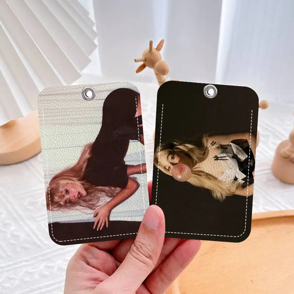 المغني S-سابرينا نجار شارة حامل المفاتيح للبنك الأعمال حامل بطاقة العمل بطاقة الطالب واقية بطاقة الحافلة