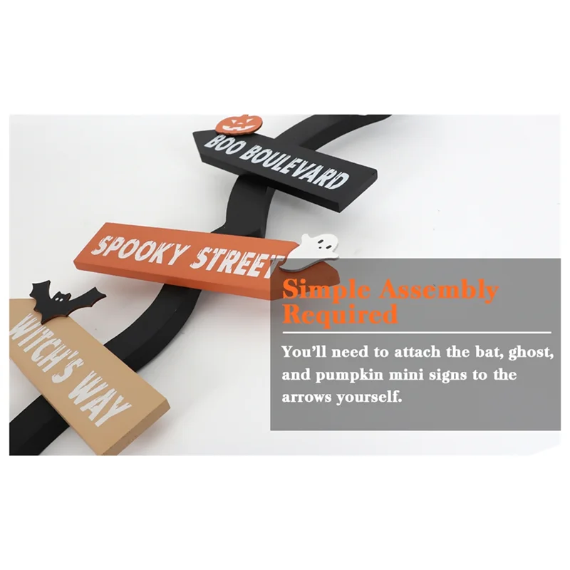 

【Rushed】Halloween Glowing Wooden Witch Broom Decoration Porch Yard Home Fireplace Ghost Sign Decorative Ornaments