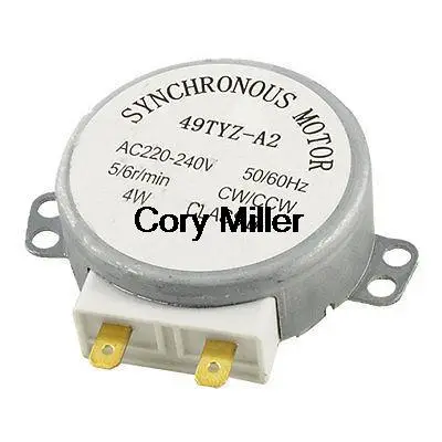 Microwave Oven Turntable CW CCW Synchronous Motor 5/6RPM AC 220-240V 4W