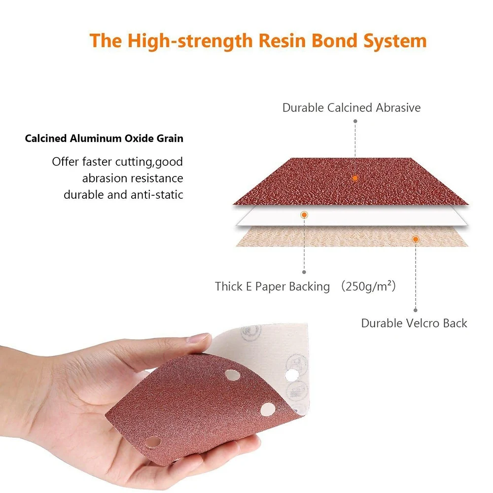 Feuilles de papier abrasif carrées pour ponceuse, outils de polissage du bois, disque à boucle à crochet, 30 pièces, 95x185mm