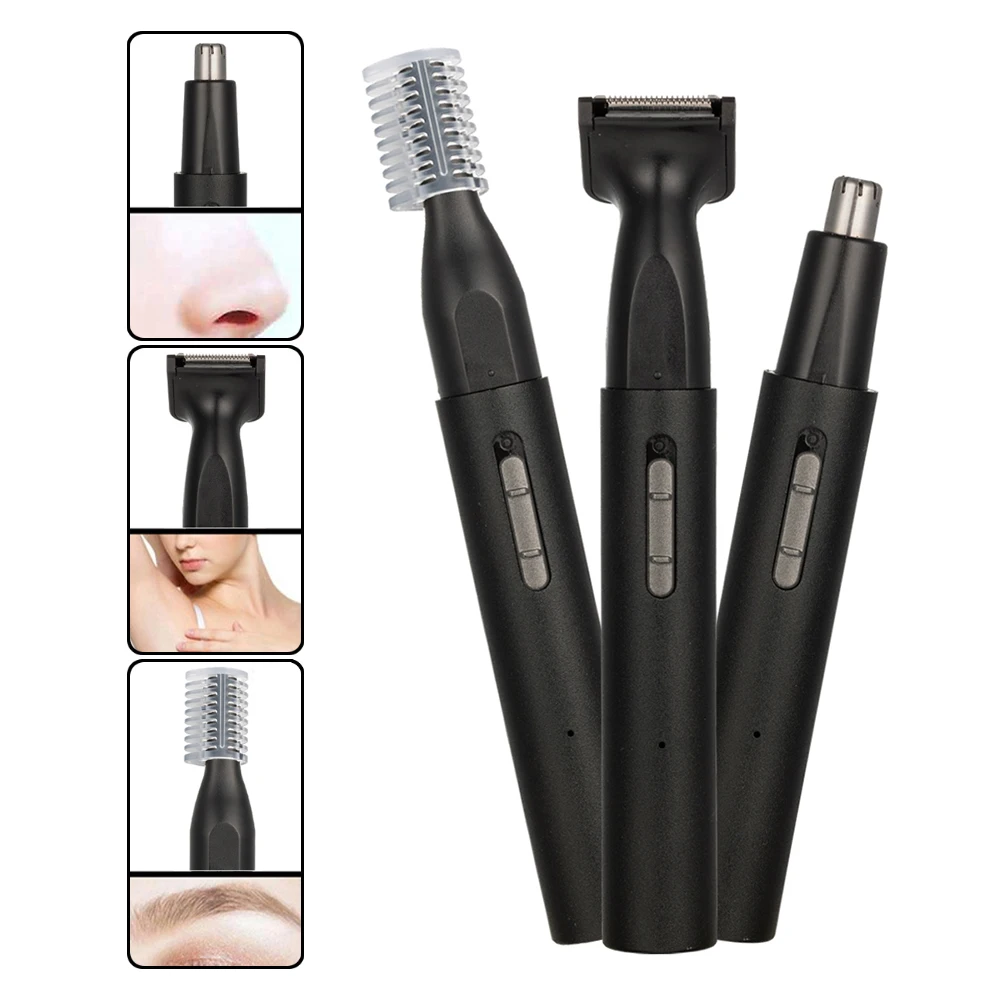 3 in 1 Rechargeable Hair Trimmer Includes Ear & Nose Trimmer Beard Shaver Eyebrow Trimming