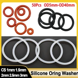 Silicon O Ring CS1/1.5/2/2.5/3mm High Temperature Coffee Machine Gaskets Red Black White Silicone VMQ NBR Rubble Sealing Washers