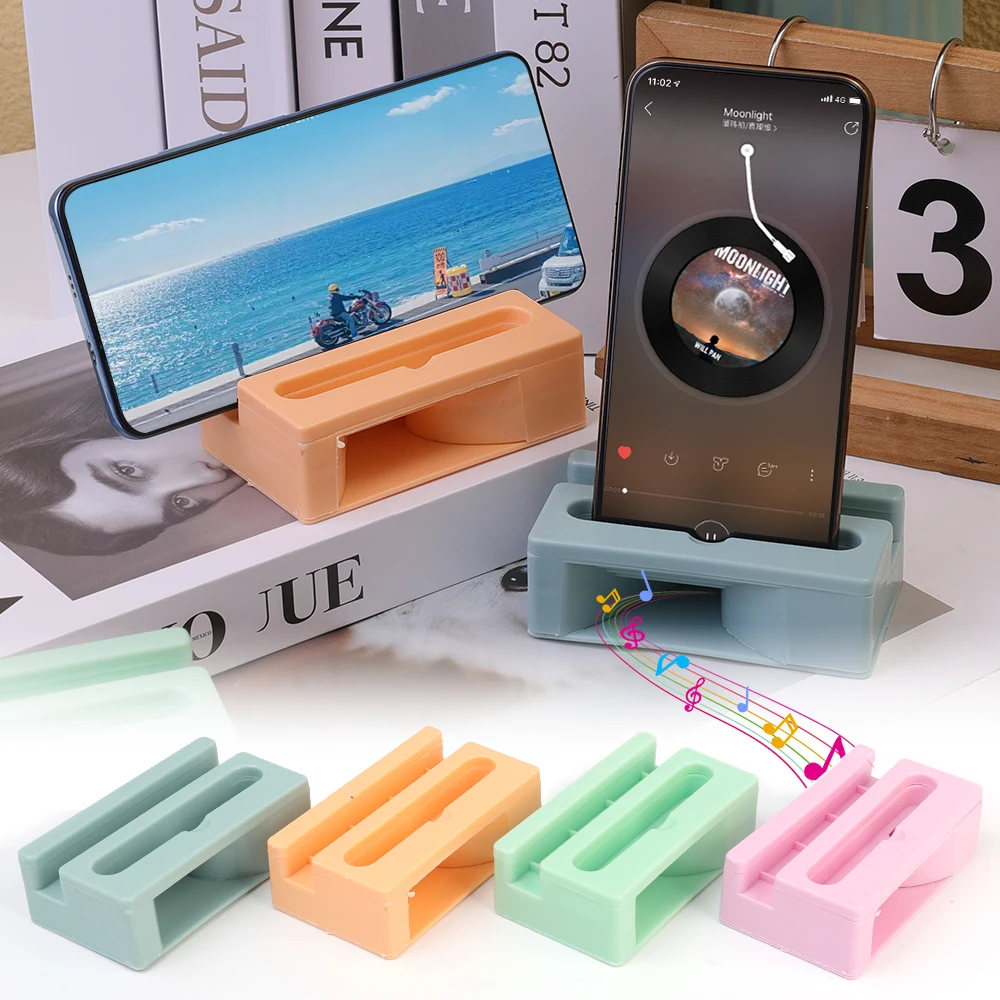 

Портативный усилитель звука с подставкой для iPhone 15, телефоны Samsung Huawei, планшета, универсальный держатель для аудиодинамика для мобильного телефона