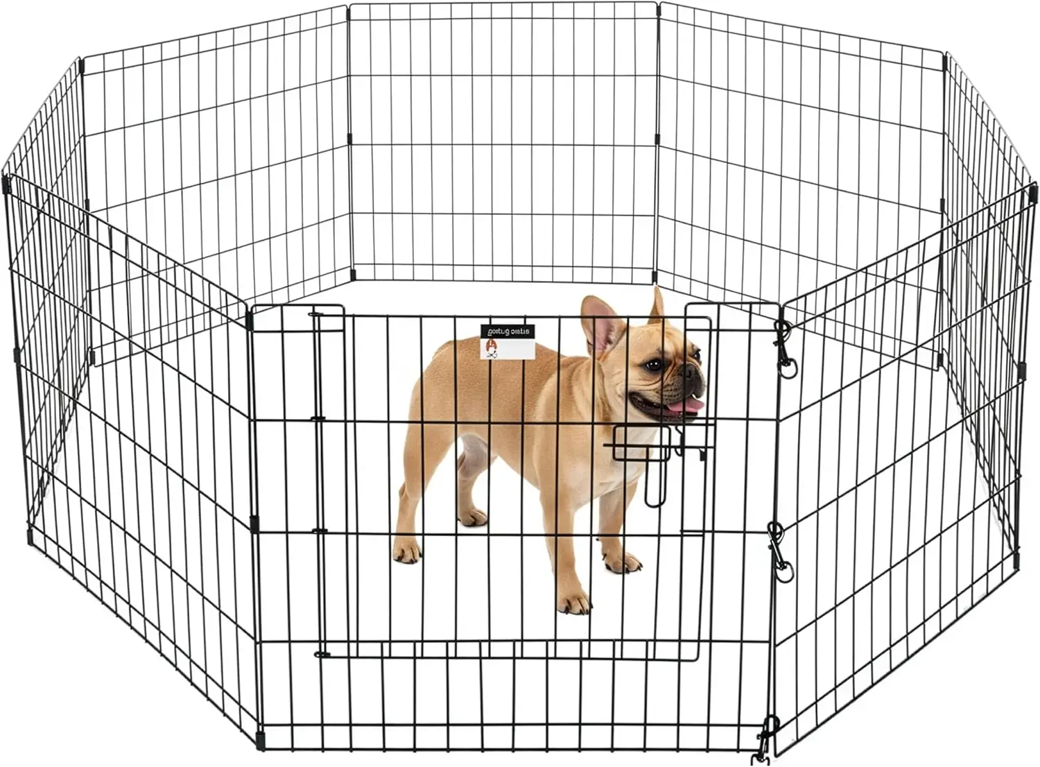 

Foldable Metal Pet Playpen with 8 Panels, Indoor/Outdoor Enclosure for Dogs and Small Animals