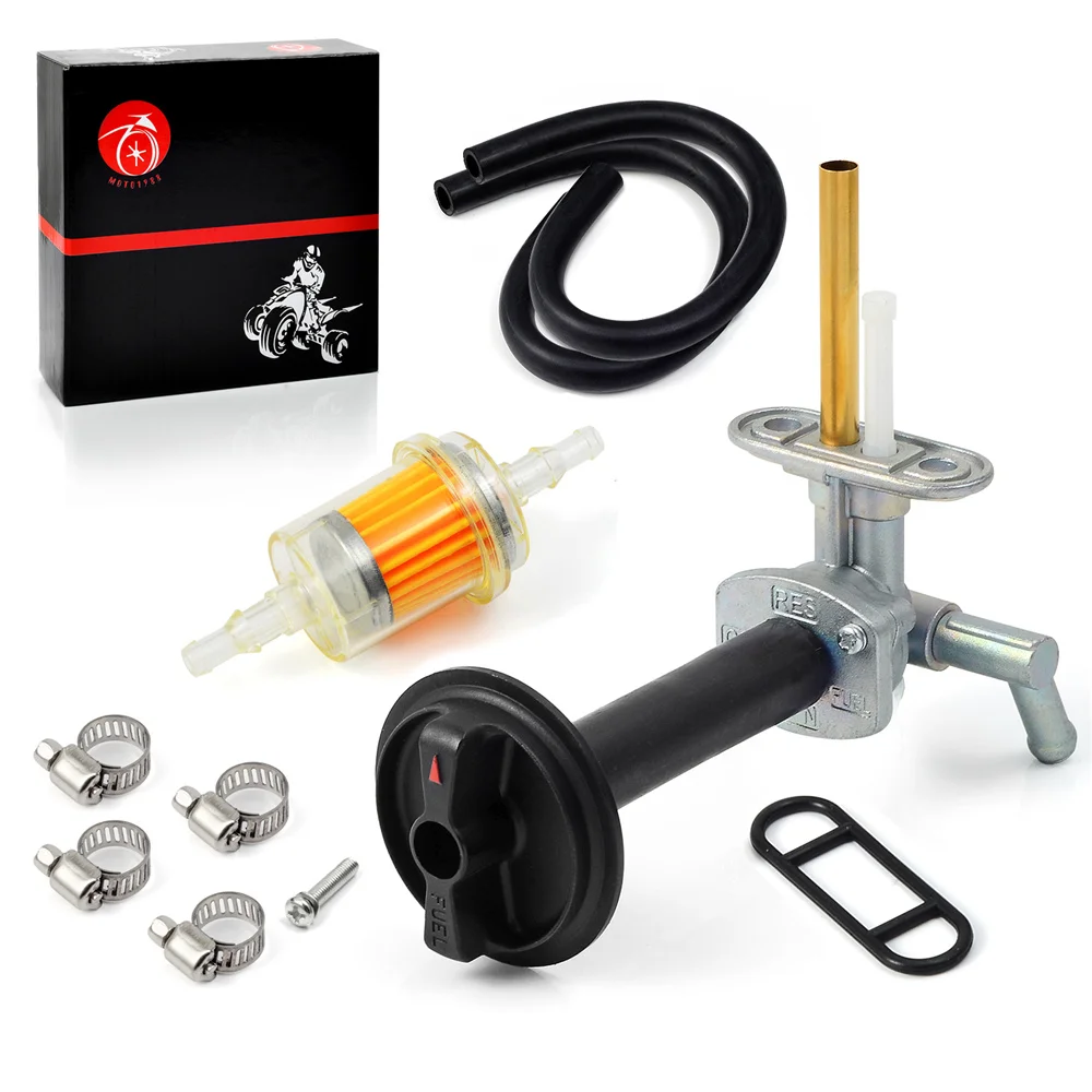 Fuel Valve Petcock Tank Switch & Knob Lever for Kawasaki Prairie 360 KVF360 2003-2013 Prairie 400 1997 1998