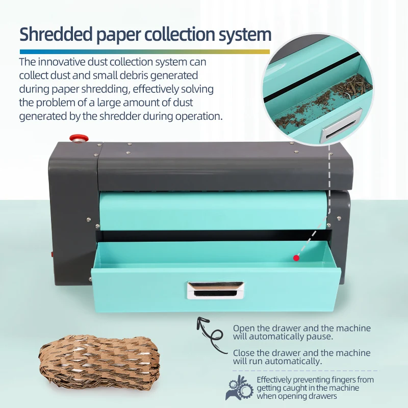 Professional Factory Used Mini Corrugated Cardboard Shredder Paper Packaging Replacing Bubble Wrap Machine