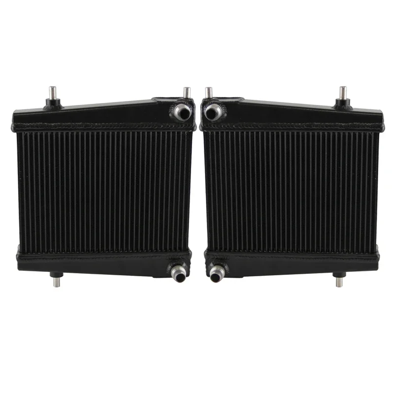 Performance Aluminum Auxiliary Radiators For Toyota Supra GR A90 B58 3.0L 20+ Black/Silver