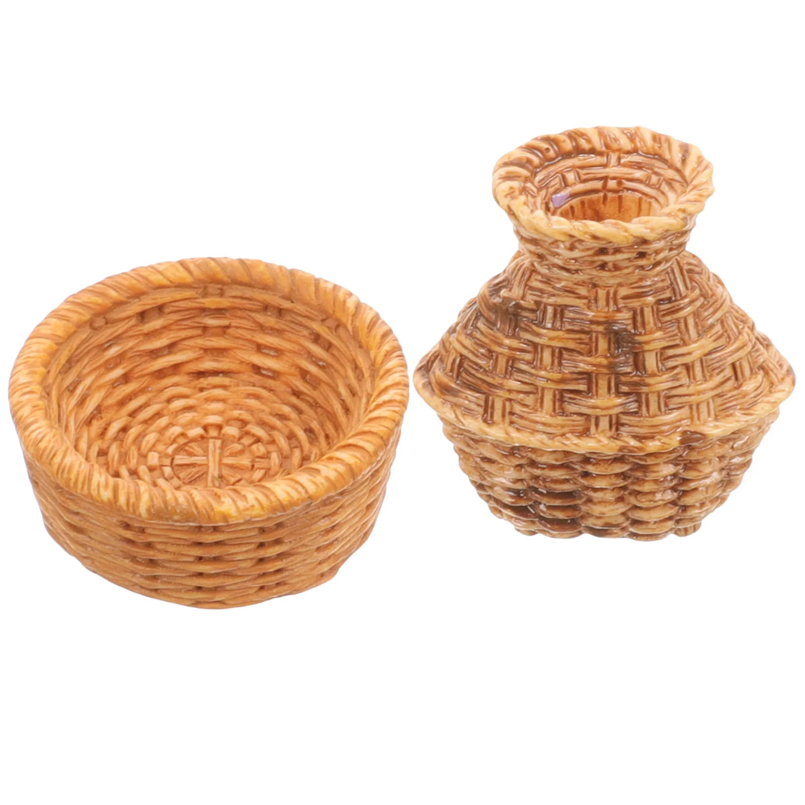 Accessories House Decoration Child Wicker Basket Miniature Dinning Room Furniture Resin Couch