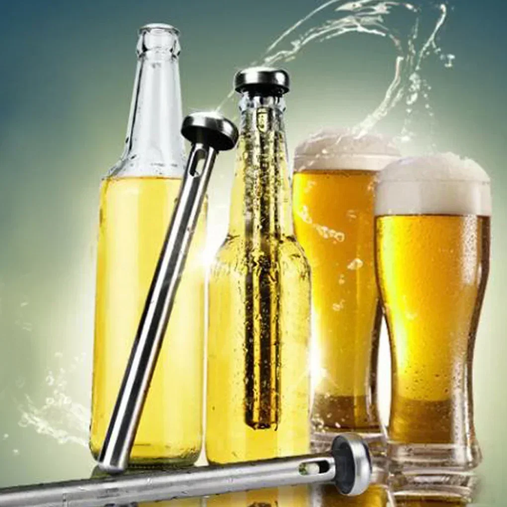 

2024 Stainless Steel Beer Chiller Metal Quick-frozen Stick Beverage Cooling Rod Cooler Frozen Whiskey Stones Beer Party Bar Tool