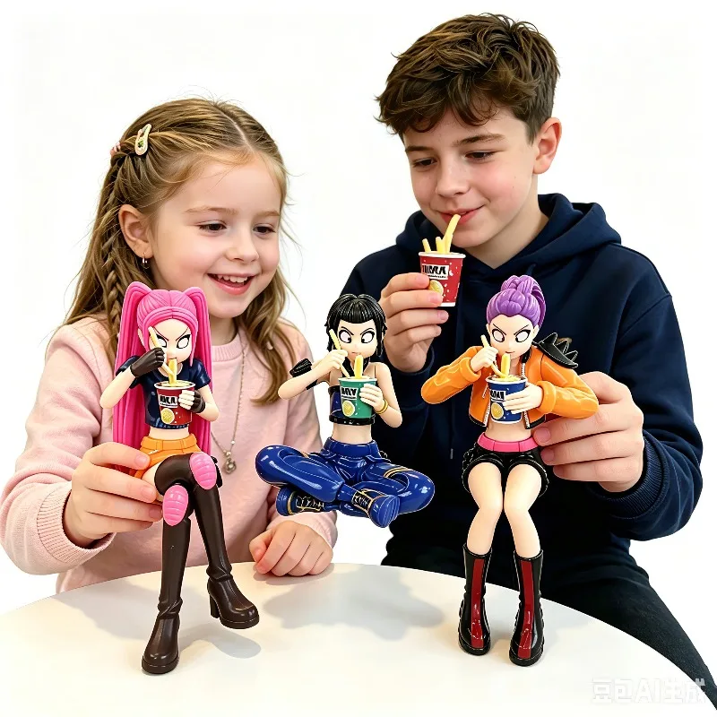 3 Peças Bonecos de Anime Devil Hunter Rumi Zozy Milla, Trio de Estrelas Hallyu, Bonecos KPOP Artesanais, Modelos de Brinquedo e Enfeites de Anime
