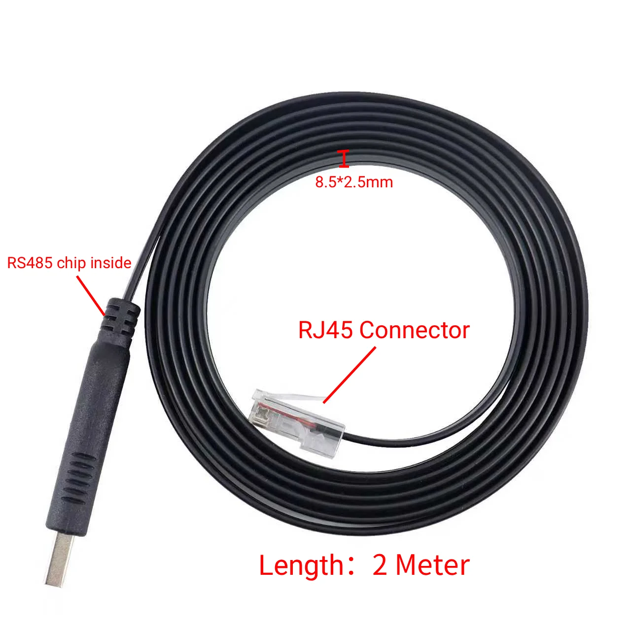 

Кабель RS485, 2 метра, разъем USB-RJ45, компьютерный разъем для JBD Smart BMS UP16S019 UP16S015 UP16S010 UP16S008, инструмент связи