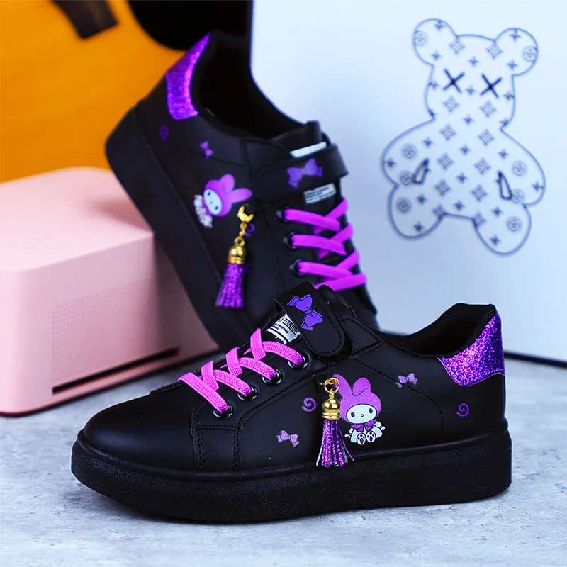 Sanrio Kawaii Kuromi Shoes Cinnamoroll Sneakers Girls Heart Cute Cartoon Anime Children Sports Shoes Breathable Birthday Gifts