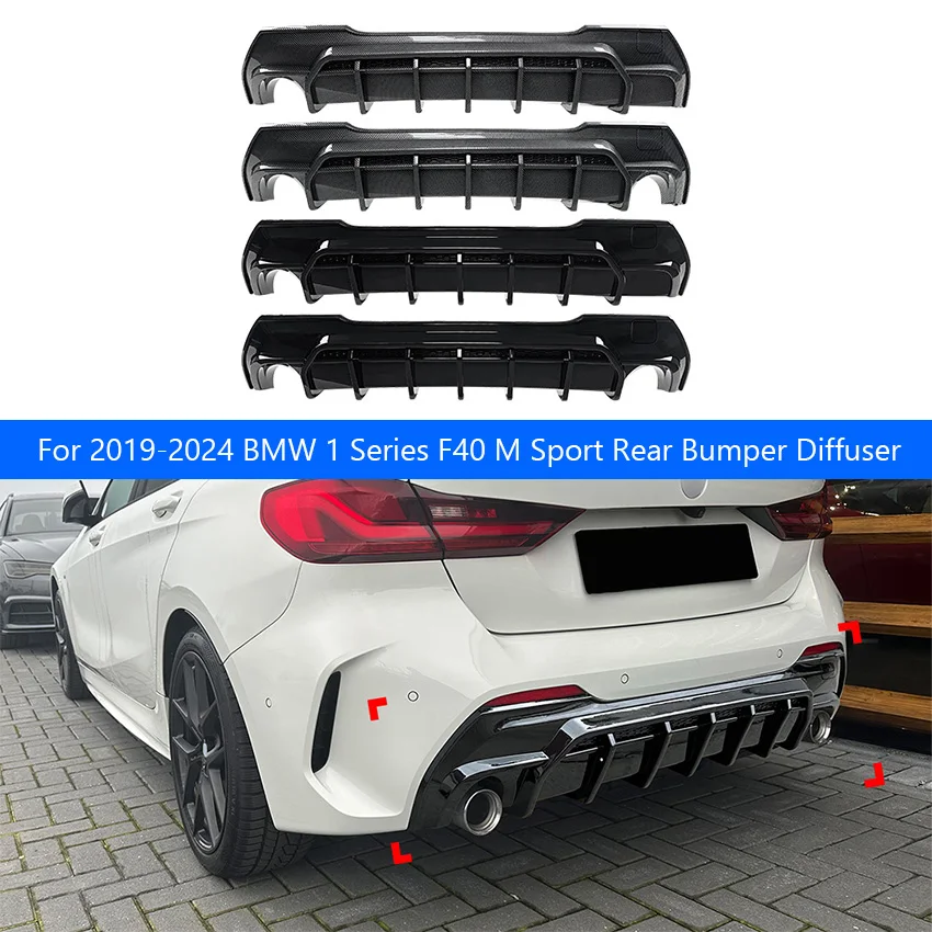 For 2019-2024 BMW 1 Series F40 M Sport Rear Bumper Diffuser Lip Refit Lower Splitter Plate Auto Parts Body Kit