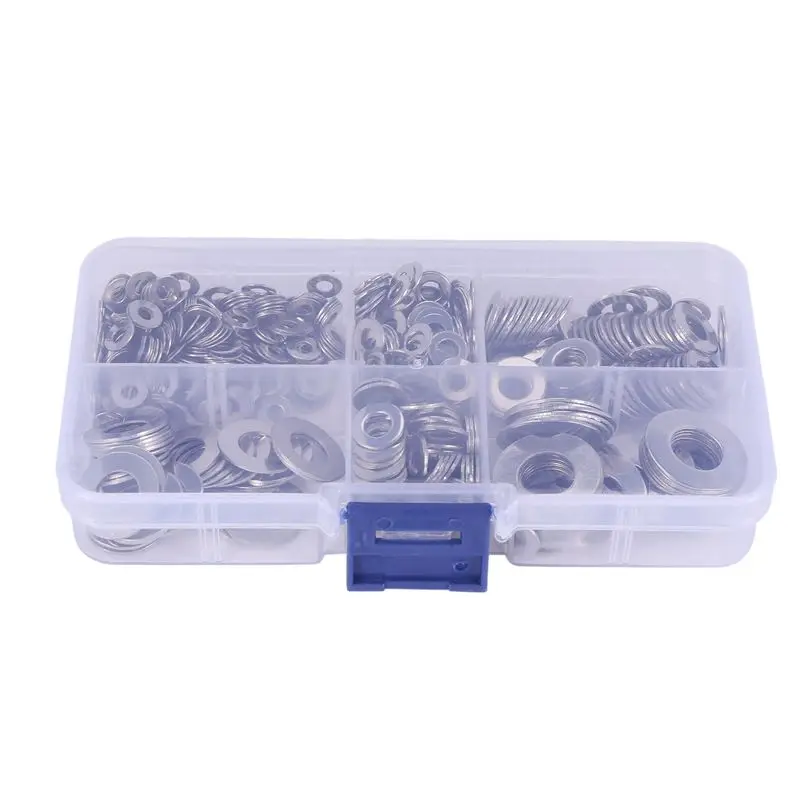 LICE-3300 Pcs M3 M5 M6 M8 M10 Washer Spacers Stainless Steel Flat Washer Plain Gasket Spacers Kit Screw Bolt Fastener